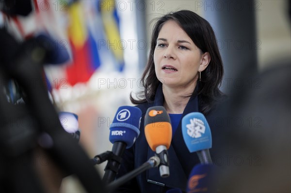 Annalena Baerbock (Alliance 90/The Greens), Federal Foreign Minister, photographed during a doorstep visit to the Council on Foreign Relations in Luxembourg, 22 April 2024. Photographed on behalf of the Federal Foreign Office