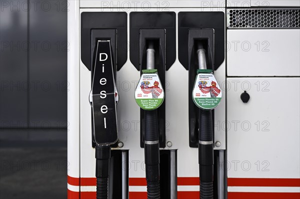 Diesel and unleaded petrol pump