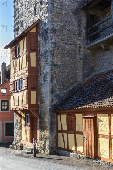 Powder tower, historic town wall, Rothenburg ob der Tauber, Middle Franconia, Bavaria, Germany, Europe