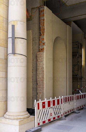 Damage to the building, construction site of the newly built Humboldt Forum, Berlin, Germany, Europe