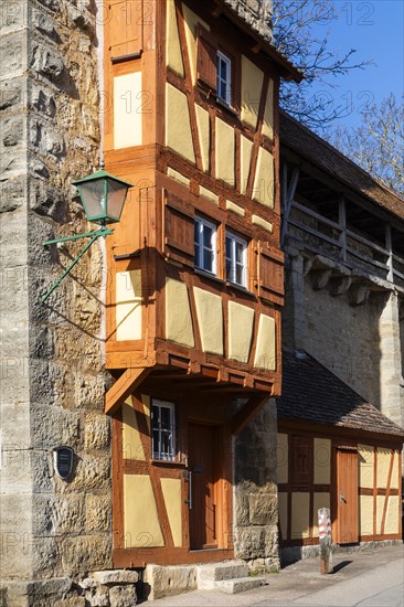 Powder tower, historic town wall, Rothenburg ob der Tauber, Middle Franconia, Bavaria, Germany, Europe