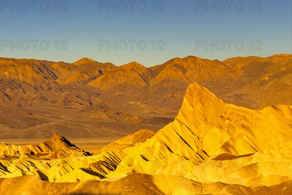 Zabriskie Point at sunrise, Death Valley National Park, California, USA, Death Valley National Park, California, USA, North America