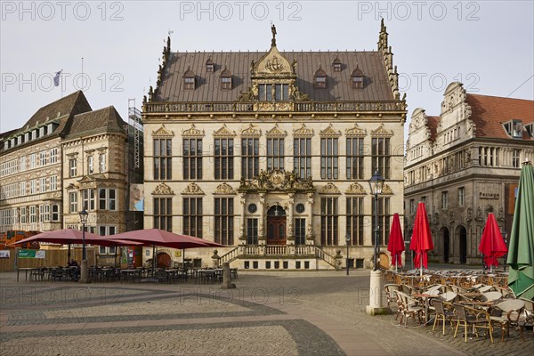 Chamber of Industry and Commerce, IHK for Bremen and Bremerhaven in Schuetting on Bremen Market Square in Bremen, Hanseatic City, Federal State of Bremen, Germany, Europe