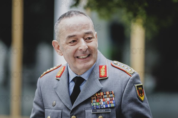 General Carsten Breuer, Inspector General of the Bundeswehr, at a federal press conference on the 'Quadriga' military exercise in Berlin, 22 April 2024