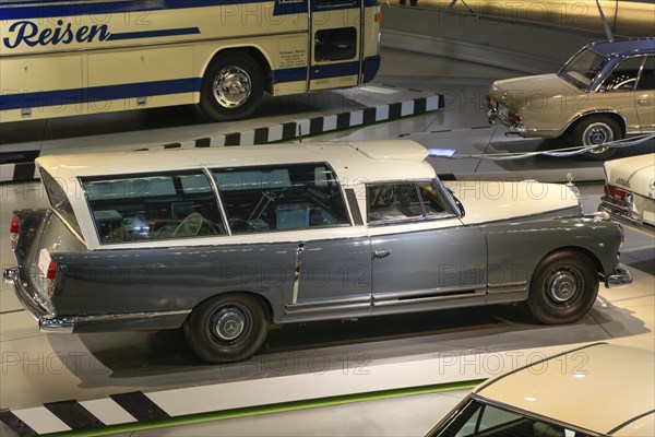 Mercedes-Benz 300 measuring van, Mercedes-Benz Museum, Stuttgart, Baden-Wuerttemberg, Germany, Europe