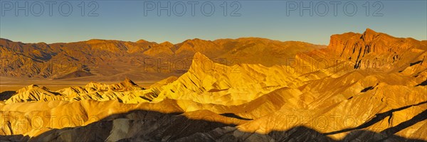 Zabriskie Point at sunrise, Death Valley National Park, California, USA, Death Valley National Park, California, USA, North America