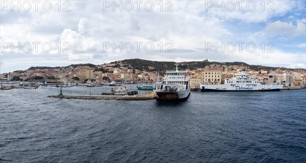 Maddalena harbour and town, Isola La Maddalena, Sardinia, Italy, Europe