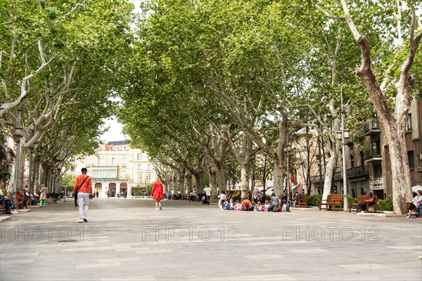 Ramblas in Figueras, Spain, Europe