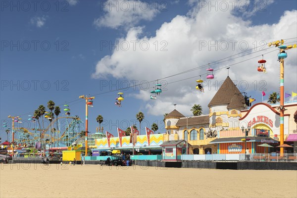 Amusement park at the Santa Cruz Beach Board Walk, California, USA, Santa Cruz, California, USA, North America