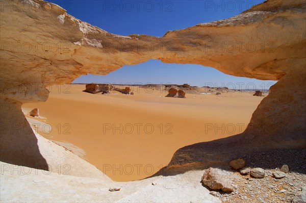 Egypt, White Desert, bizarre sandstone cliffs, Middle East, Africa