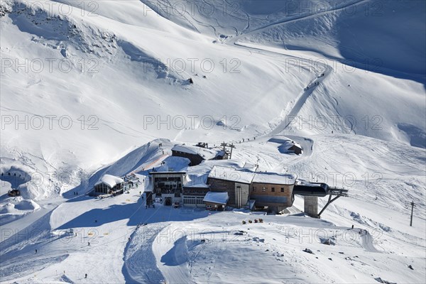 Hoefatsblick station on the Nebelhorn, Oberstdorf, Allgaeu, Swabia, Bavaria, Germany, Oberstdorf, Bavaria, Germany, Europe