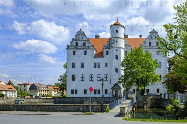 Schoenfeld Castle, also known as Germany's Castle of Magic, a Renaissance palace in the Schoenfeld highlands near Dresden, Saxony, Germany, Europe