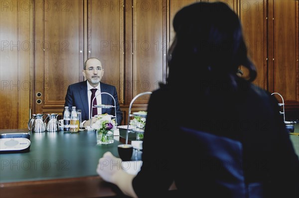 (L-R) Annalena Baerbock (Alliance 90/The Greens), Federal Foreign Minister, meets Ayman Safadi, Foreign Minister of Jordan, for talks in Berlin, 16 April 2024 / Photographed on behalf of the Federal Foreign Office