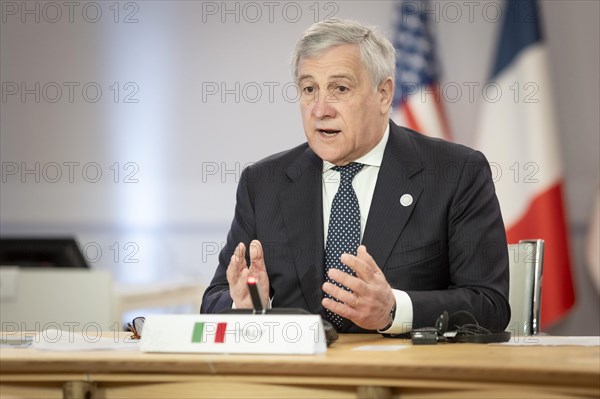 Antonio Tajani, Foreign Minister of Italy, photographed during the First Working Session of the Meeting of G7 Foreign Ministers in Capri, 18 April 2024. Photographed on behalf of the Federal Foreign Office