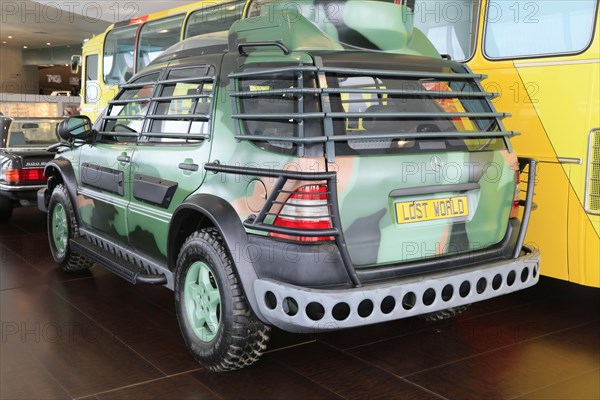 Mercedes-Benz ML 320 from the Spielberg film Lost World, Mercedes-Benz Museum, Stuttgart, Baden-Wuerttemberg, Germany, Europe