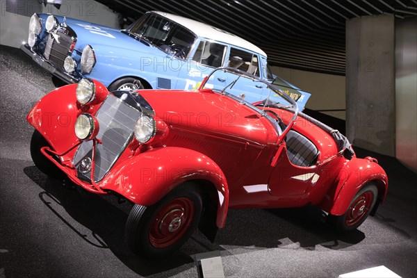 Mercedes-Benz 230 S off-road sports car from 1939, Mercedes-Benz Museum, Stuttgart, Baden-Wuerttemberg, Germany, Europe