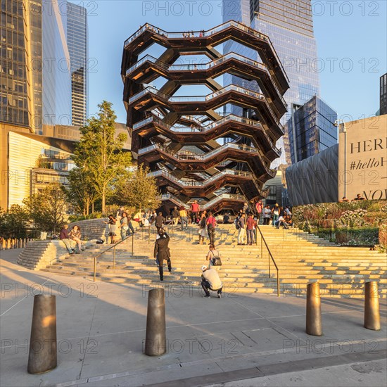 The Vessel, walk-in artwork by British designer Thomas Heatherwick, Hudson Yards, New York City, New York State, USA, New York City, New York, USA, North America