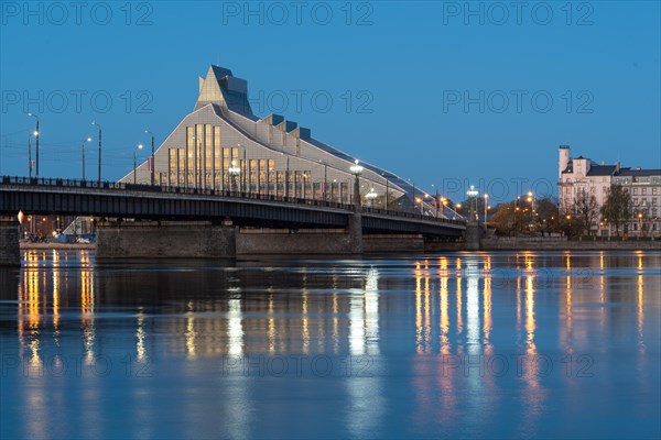 Latvian National Library, Daugava River, Riga, Latvia, Europe