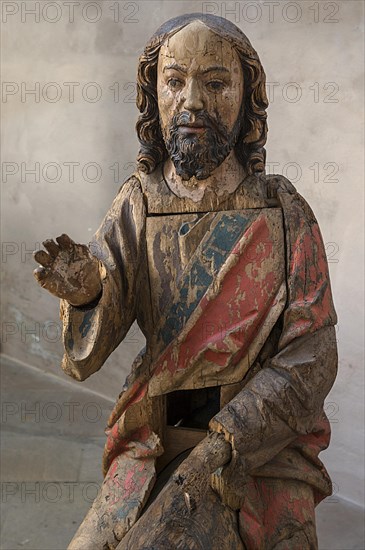 Hersbrucker Palmesel, carved from 16th century lime wood, on loan from the German National Museum in Nuremberg, to St John's Church in Hersbruck, Middle Franconia, Bavaria, Germany, Europe