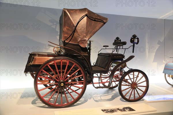 Benz Victoria from 1893, first four-wheel automobile by Karl Benz, Mercedes-Benz Museum, Stuttgart, Baden-Wuerttemberg, Germany, Europe