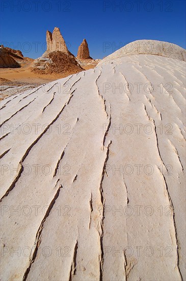 Egypt, White Desert, bizarre sandstone cliffs, Middle East, Africa