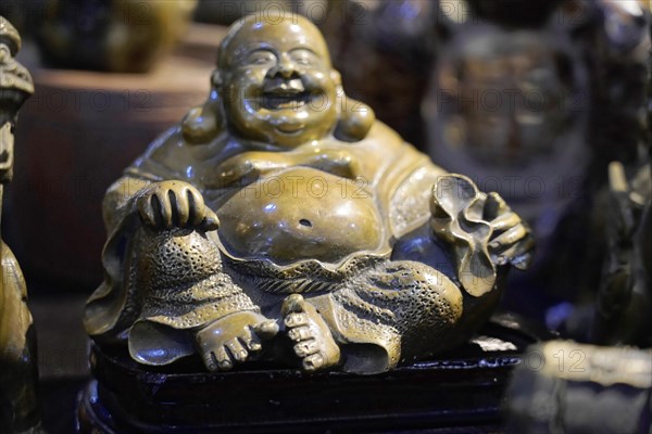 Xian, Shaanxi Province, China, Asia, Figure of a laughing Buddha, a symbol of happiness and prosperity in Asian culture, Xian, Shaanxi Province, China, Asia