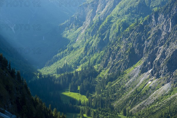 Oytal, a high valley near Oberstdorf, Allgaeu Alps, Allgaeu, Bavaria, Germany, Europe