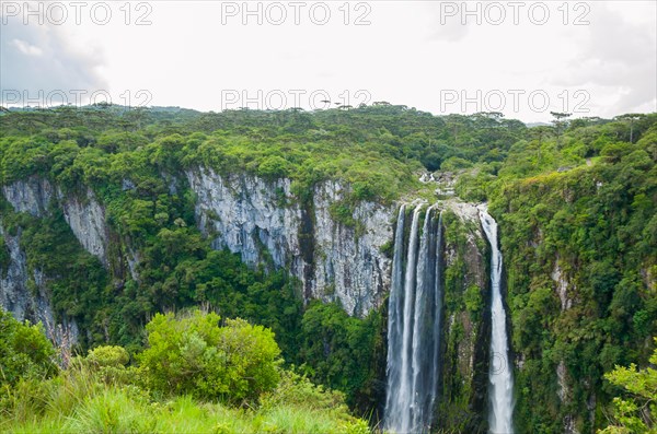 Beautiful landscape of Itaimbezinho Canyon and green rainforest, Cambara do Sul, Rio Grande do Sul, Brazil, South America