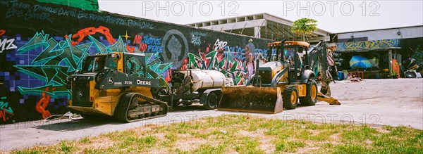 Wynwood Walls Graffiti, Miami Art Society Gallery, NW 5th Ave, Wynwood, Miami, Florida, USA, North America