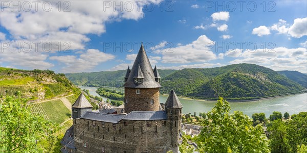 Stahleck Castle Youth Hostel, Stahleck Youth Castle, Bacharach am Rhein, UNESCO World Heritage Cultural Landscape Upper Middle Rhine Valley, World Heritage Site, Rhineland-Palatinate, Germany, Europe