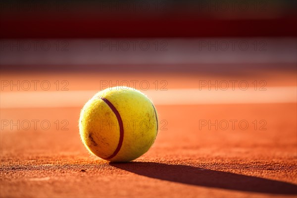 Sports tennis ball with copy space. KI generiert, generiert, AI generated