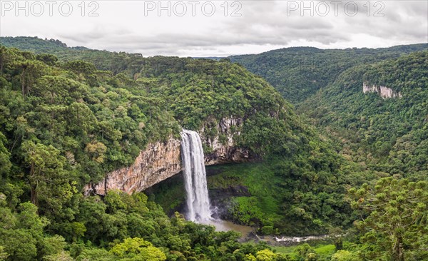 Beautiful view of Caracol Waterfall (Snail Waterfall), Canela- Rio Grande do Sul, Brazil, South America