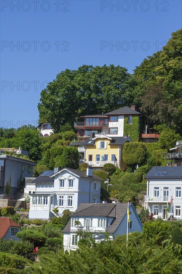 Villas in the Treppenviertel, residential building, Blankenese district, Hamburg, Germany, Europe
