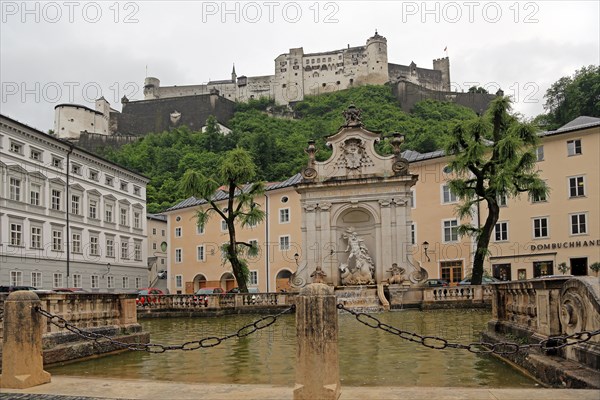 Salzburg with a view of Hohensalzburg Fortress, Salzburg, Austria, Europe