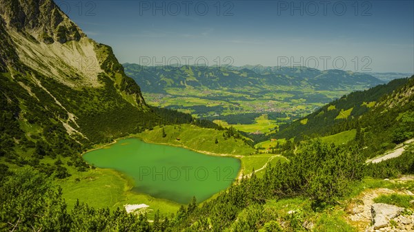 Unterer Gaisalpsee, Allgaeu Alps, Allgaeu, Bavaria, Germany, Europe