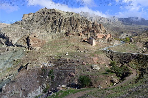 Ancient Urartu fortress near the Ishak Pasha Palace, Dogubayazit, Turkey, Asia