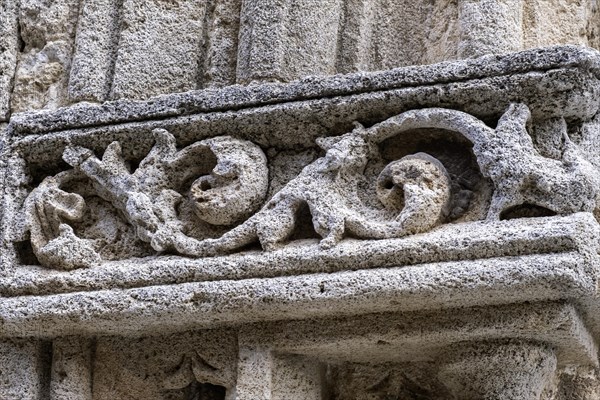 Detail of a house, Rittergasse, Odos Ippoton, Old Town, Rhodes Town, Rhodes, Greece, Europe