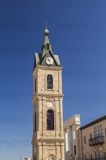 Jaffa clock tower, Yefet Street, Old City of Jaffa, Israel, Asia