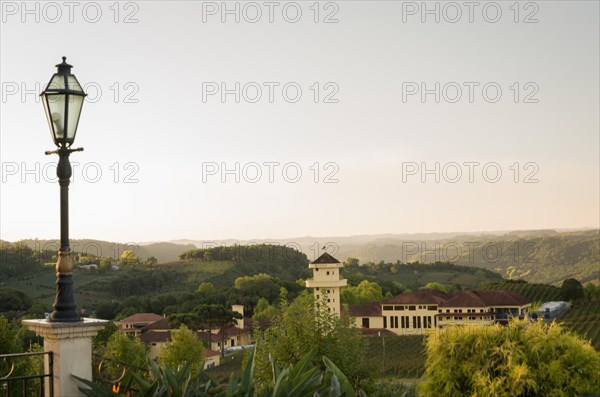 Bento Golcalves, Brasil, April 07, 2021: Luxury Winery, Vineyard of grapes in the Vale dos Vinhedos in Bento Goncalves, a gaucho wine