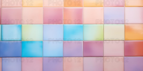 Pastel rainbow colored background. KI generiert, generiert, AI generated