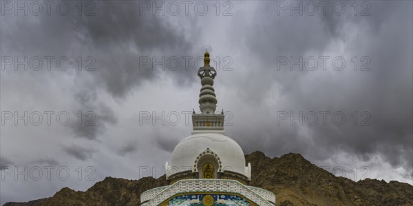 Shanti Stupa in Leh, Ladakh, Jammu and Kashmir, India, Asia