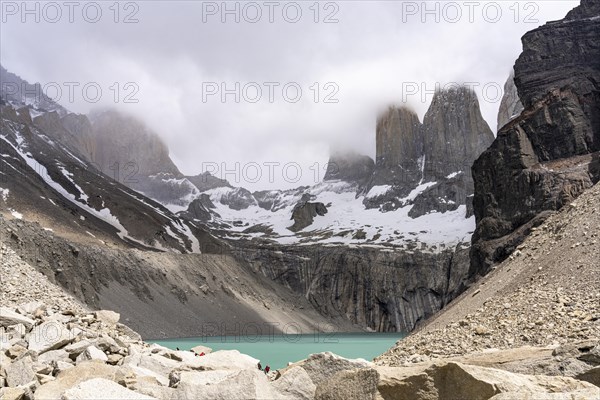 Torres del Paine, Base of Torres del Paine Hike, Torres de Paine, Magallanes and Chilean Antarctica, Chile, South America