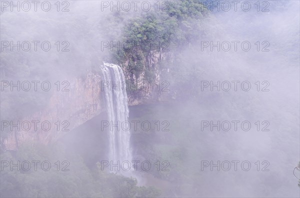 Beautiful view of Caracol Waterfall (Snail Waterfall), Canela- Rio Grande do Sul, Brazil, South America