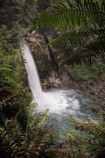 Padre Garcia Falls, Carretera Austral, Cisnes, Aysen, Chile, South America