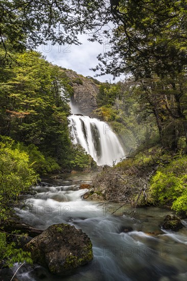 El Maqui Waterfall, Carretera Austral, Puerto Guadal, Chile Chico, Aysen, Chile, South America