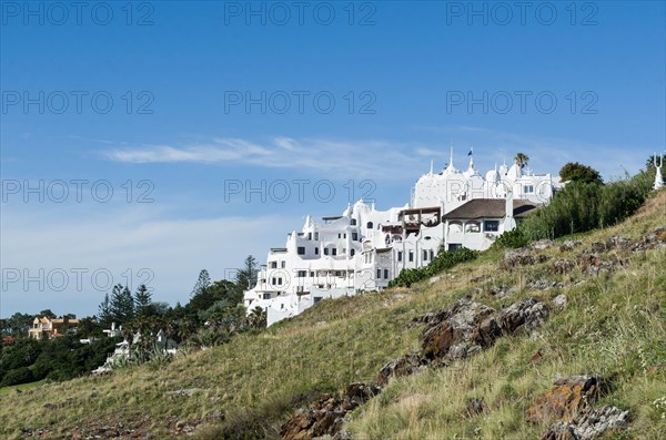 View from the famous Casapueblo, the Whitewashed cement and stucco buildings near the town of Punta Del Este. This is a hotel and a gallery art where use to work the famous artist and celebrity Carlos