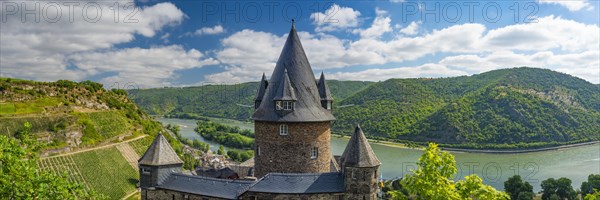 Stahleck Castle Youth Hostel, Stahleck Youth Castle, Bacharach am Rhein, UNESCO World Heritage Cultural Landscape Upper Middle Rhine Valley, World Heritage Site, Rhineland-Palatinate, Germany, Europe