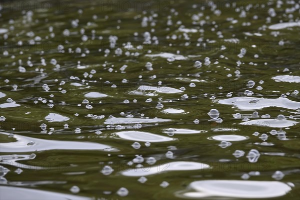 April weather, rain meets a lake, Germany, Europe