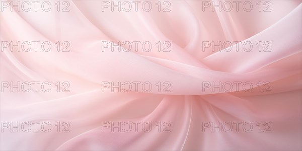 Soft pink tulle fabric. KI generiert, generiert, AI generated
