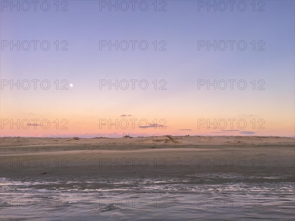 Beautiful sunset by the beach, Rio Grande do Sul, Brazil, South America